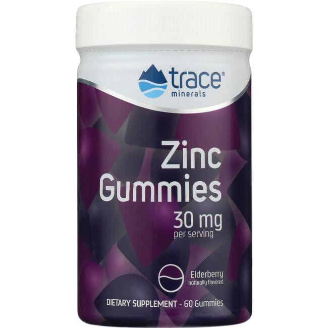 Trace Minerals Zinc Gummies - Elderberry Vitamin 30 mg 60 Gummies