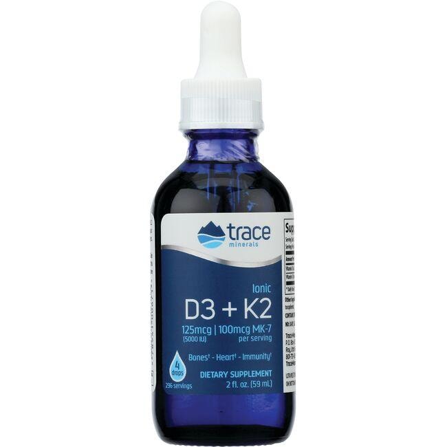 Trace Minerals Ionic D3 & K2 Vitamin 2 oz Liquid