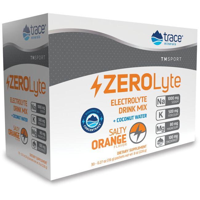 Trace Minerals Zerolyte Electrolyte Drink Mix - Salty Orange | 30 Packets