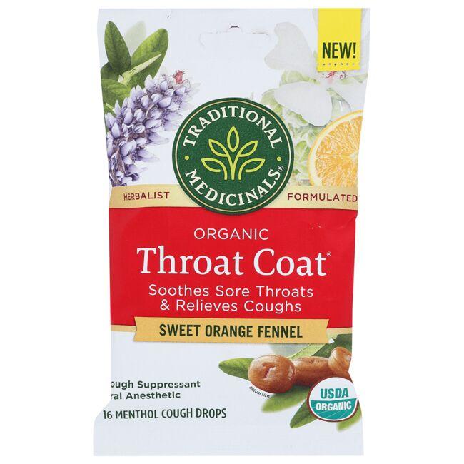 Traditional Medicinals Organic Throat Coat - Sweet Orange Fennel 16 ct