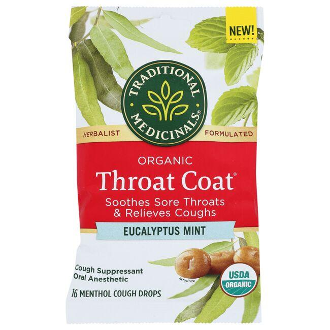 Traditional Medicinals Organic Throat Coat - Eucalyptus Mint | 16 ct