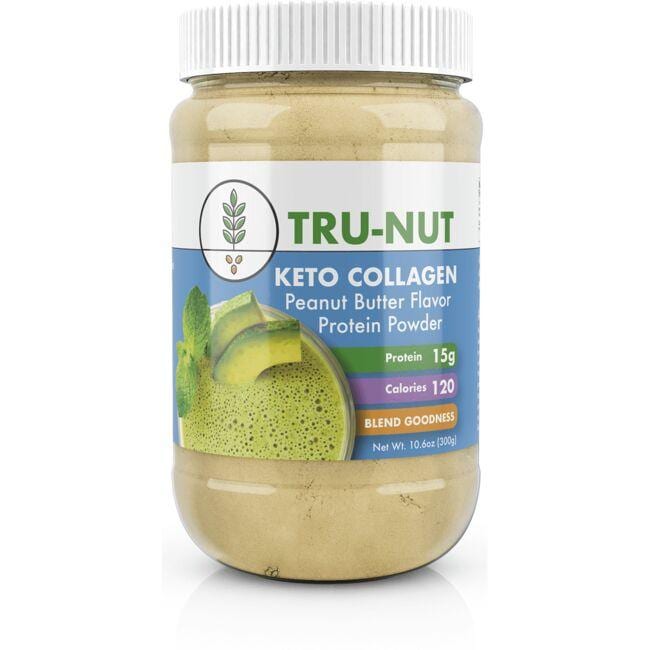 Tru-Nut Keto Collagen Protein Powder- Peanut Butter 10.6 oz Powder