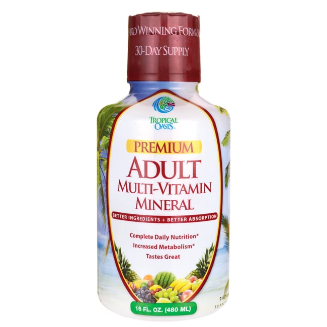 Tropical Oasis Premium Adult Multi-Vitaminal Mineral 16 жидких унций Liq