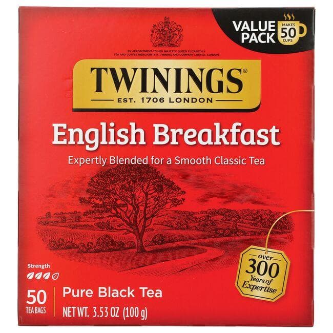 Twinings 100% Pure Black Tea - English Breakfast | 50 Bags