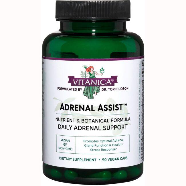 Vitanica Adrenal Assist Supplement Vitamin 90 Vegan Caps