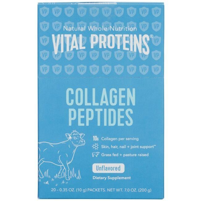 Vital Proteins Collagen Peptides Stick Pack Box - Unflavored Supplement Vitamin 20 Packets