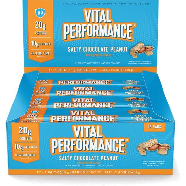 Vital Proteins Performance Protein Bar - Salty Chocolate Peanut 12 Bars