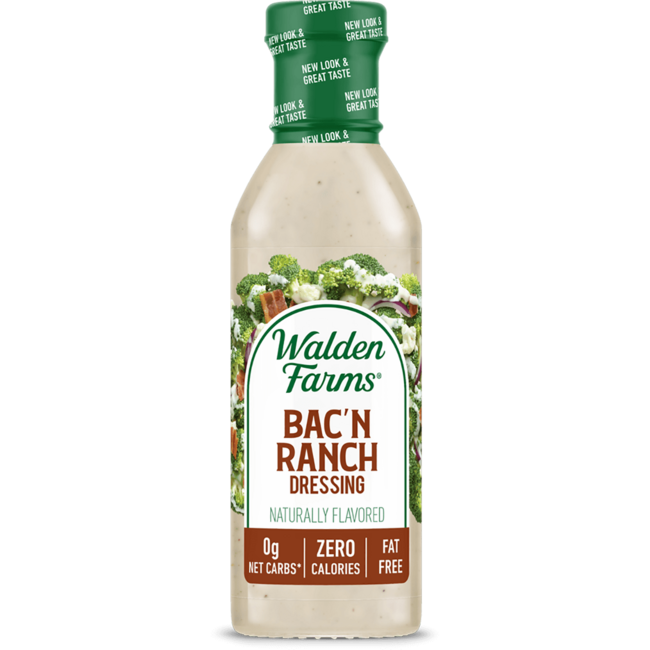 Walden Farms Bacn Ranch Заправка 12 жидких унций (бутылки)