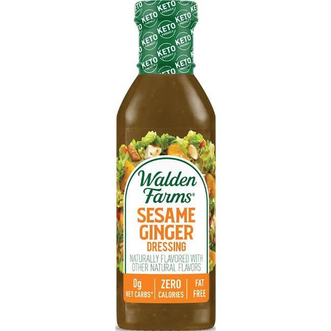 Walden Farms Sesame Ginger Salad Dressing | 12 fl oz Bottles