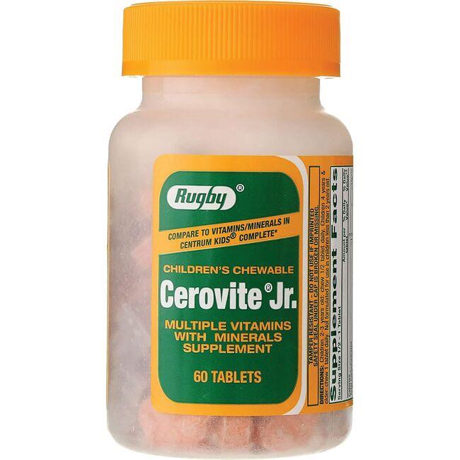 Rugby Cerovite Jr. Childrens Chewable Vitamin | 60 Tabs | Childrens Multivitamins