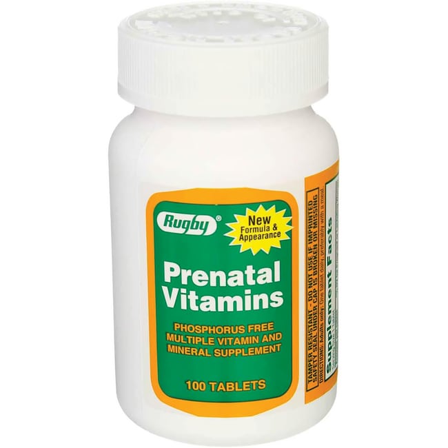 prenatal vitamins 100 tabs