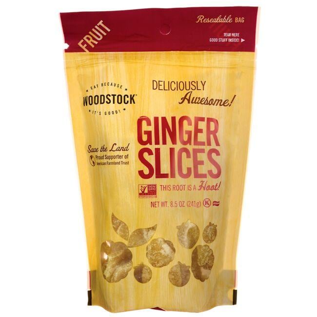 Woodstock Foods Ginger Slices | 8.5 oz Package