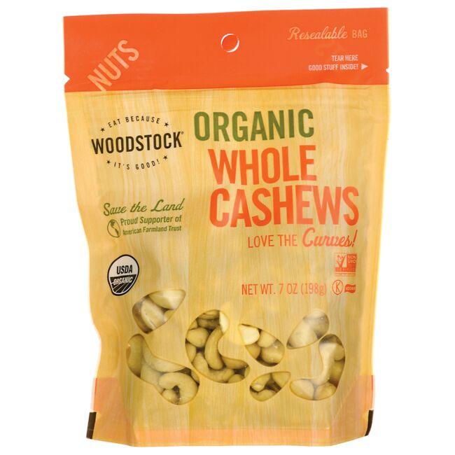 Woodstock Foods Organic Whole Cashews | 7 oz Package