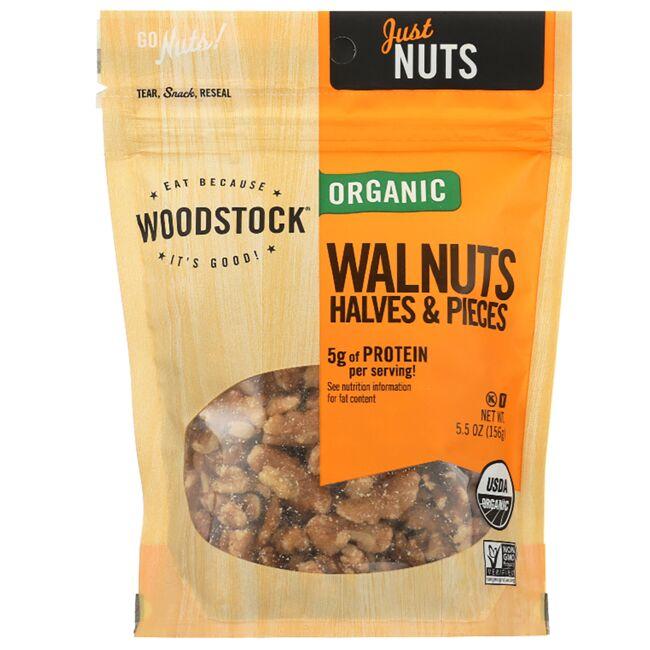 Woodstock Foods Organic Walnuts Halves and Pieces | 5.5 oz Package