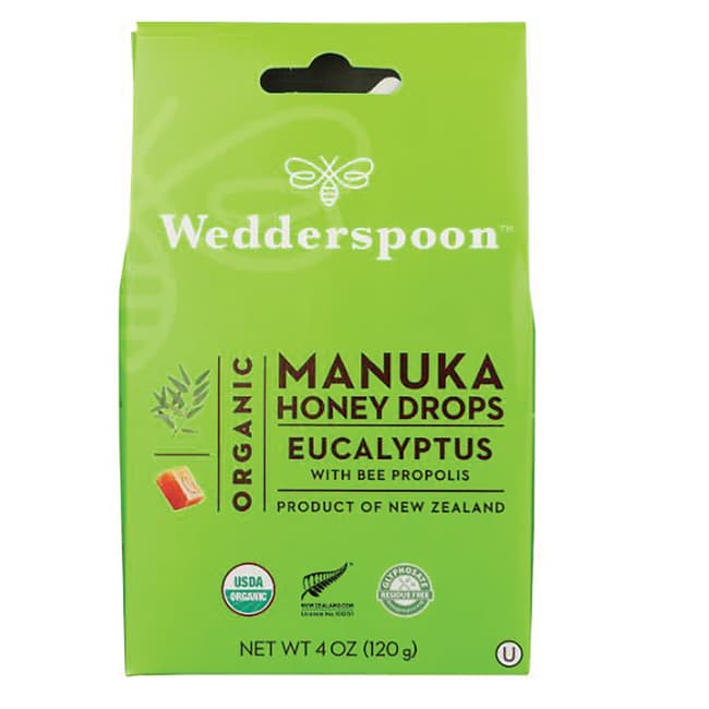 Wedderspoon Organic Manuka Honey Drops - Eucalyptus w/ Bee  