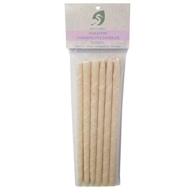 White Egret Paraffin Therapeutic Candles | 12 Packs