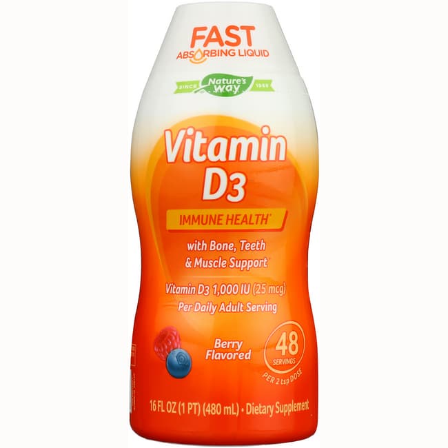 Wellesse Vitamin D3 Natural Berry Flavor 1,000 IU 16 fl oz Liquid