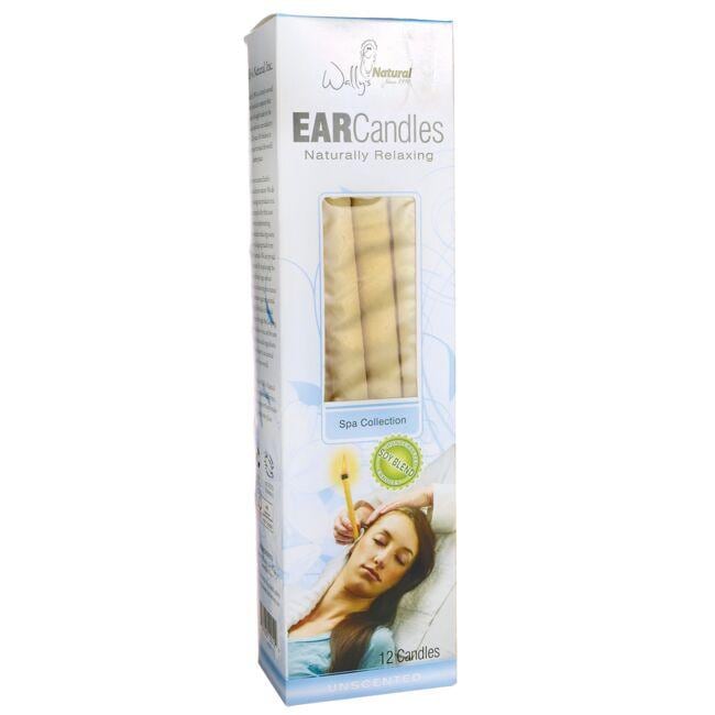 Wallys Natural Products Earcandles Soy Blend - Unscented 12 Packs