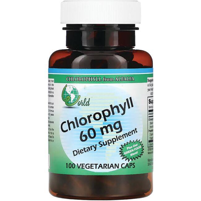 World Organic Chlorophyll Supplement Vitamin | 60 mg | 100 Caps