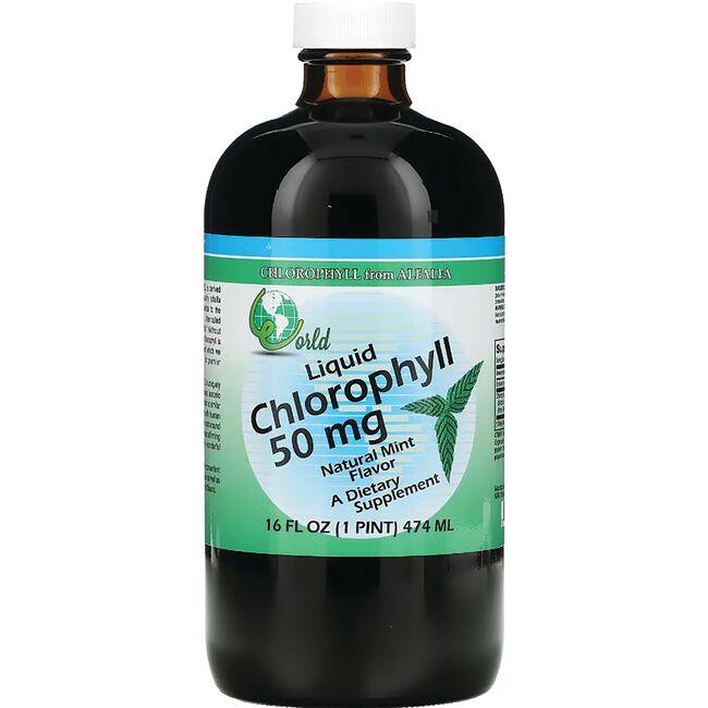 World Organic Chlorophyll Liquid Supplement Vitamin | 50 mg 16 fl oz Liquid
