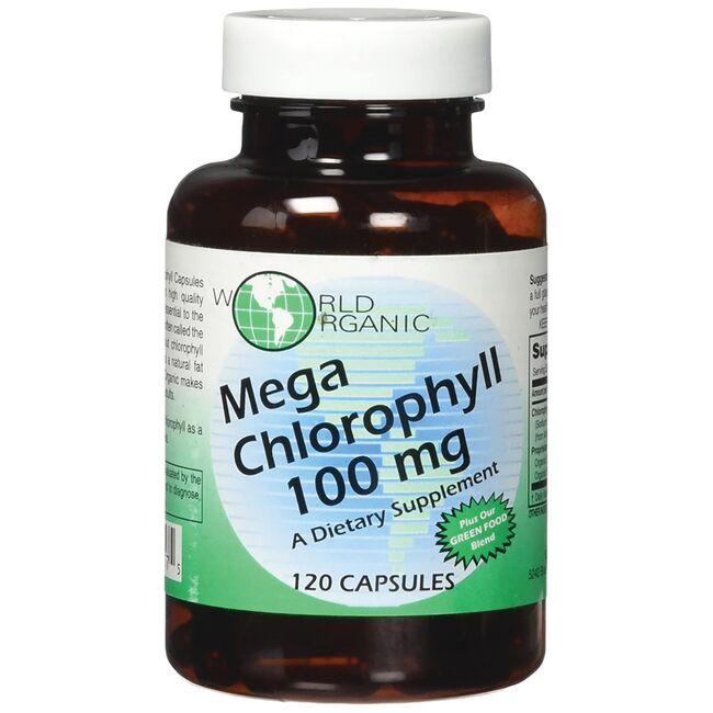 World Organic Mega Chlorophyll Supplement Vitamin 100 mg 120 Caps