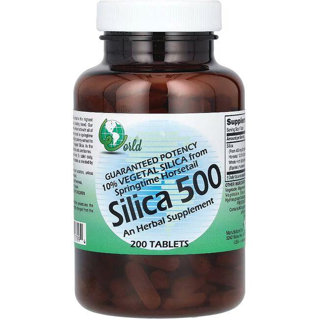 World Organic Silica 500 Supplement Vitamin | 200 Tabs