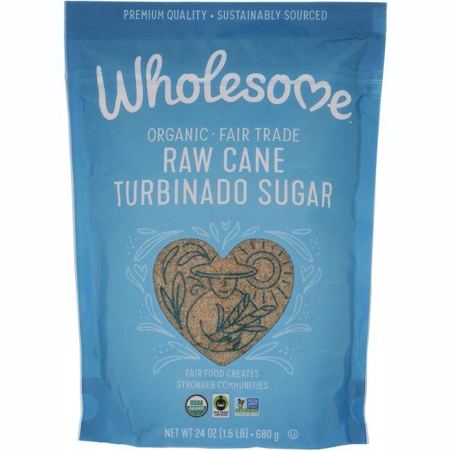 Wholesome Sweeteners Organic Raw Cane Turbinado Sugar | 24 oz Package