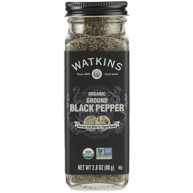 Watkins Inc. Organic Ground Black Pepper | 2.8 oz Jar