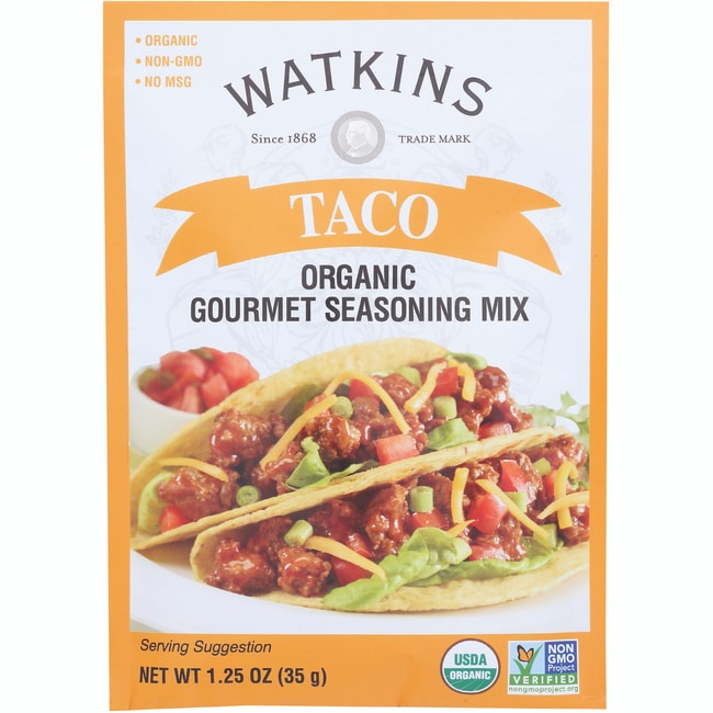 Watkins Inc. Taco Органическая смесь приправ для гурманов, 1,25 унции, упаковка