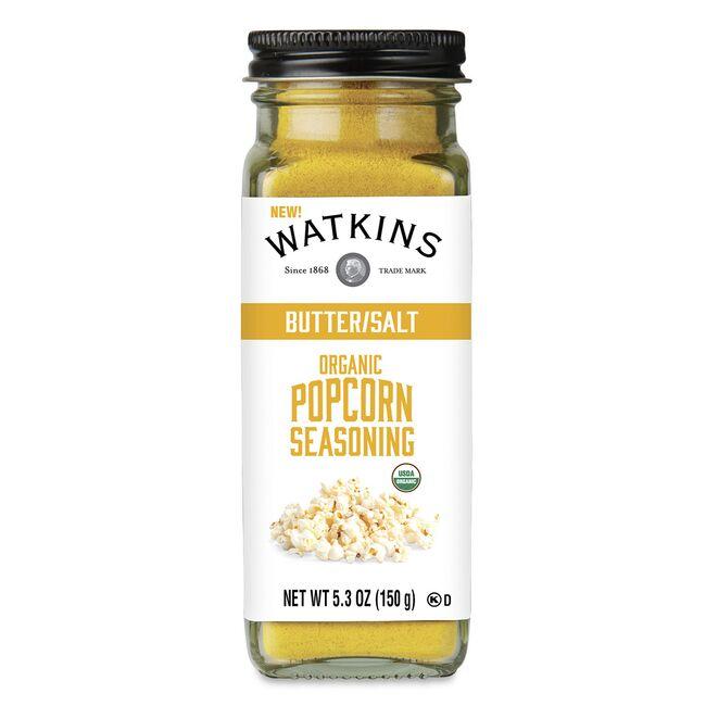 Watkins Inc. Organic Popcorn Seasoning - Butter/Salt | 5.3 oz Jar