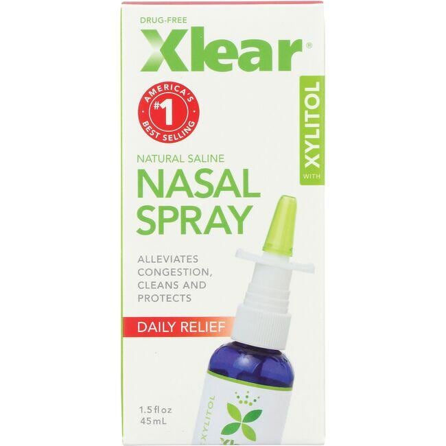 Xlear Natural Saline Nasal Spray - Fast Relief 1.5 fl oz Liquid