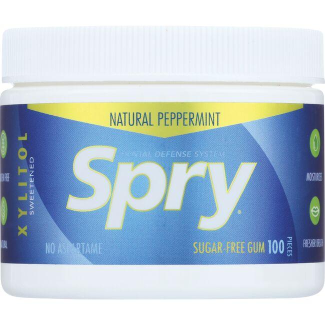 Spry Peppermint Chewing Gum - Sugar Free