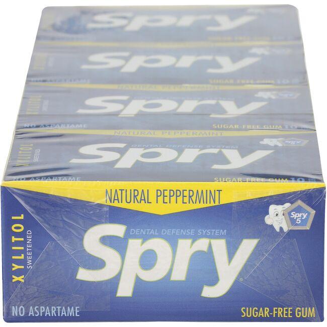 Spry Peppermint Chewing Gum - Sugar Free