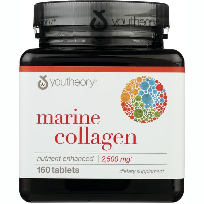 Youtheory Marine Collagen Advanced Formula - Type 1 & 3 160 Tabs ...