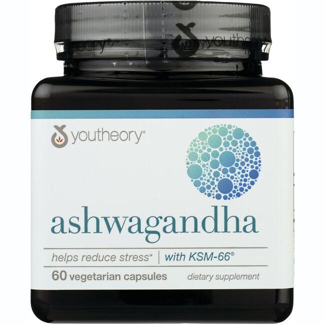 Youtheory Ashwagandha with Ksm-66 Vitamin | 60 Veg Caps