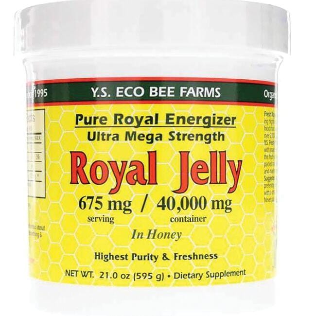 Y.S. Eco Bee Farms Pure Royal Energizer Jelly In Honey | 675 mg | 21 oz Paste