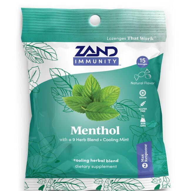 Zand Immunity Menthol Lozenges - Cooling Mint 15 Loz