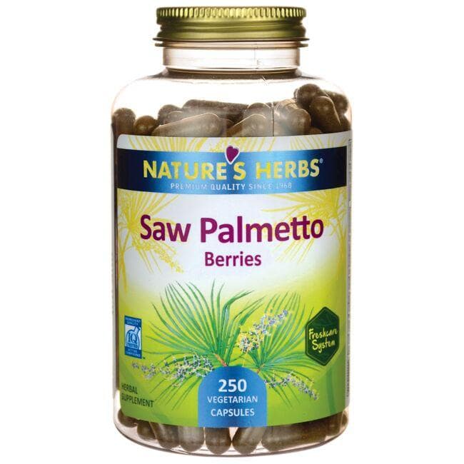 Natures Herbs Saw Palmetto Berries Vitamin | 250 Veg Caps | Mens Health