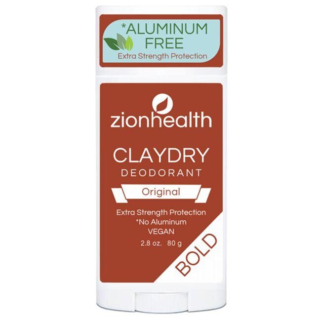 Zion Health Claydry Deodorant Bold - Original 2.8 oz Sticks