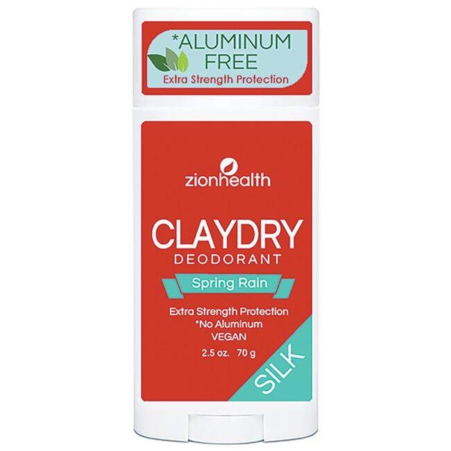 Zion Health Claydry Deodorant Bold - Spring Rain 2.5 oz Sticks