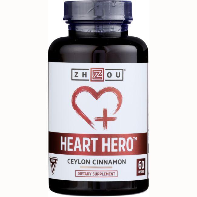 Zhou Heart Hero Ceylon Cinnamon Vitamin | 1200 mg | 60 Veg Caps