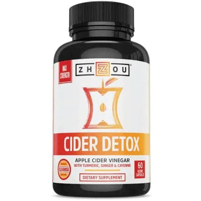 Zhou Cider Detox w/Turmeric, Ginger & Cayenne Vitamin | 60 Veg Caps