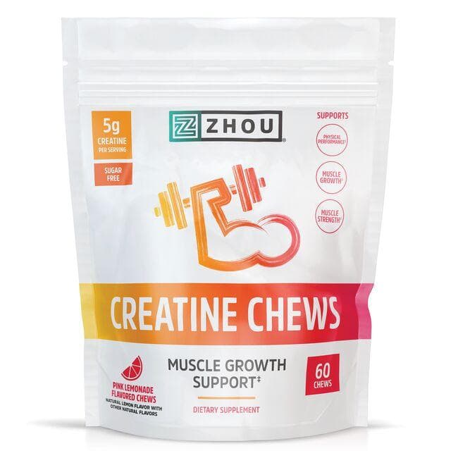 Zhou Creatine Chews - Pink Lemonade Vitamin | 60 Chews