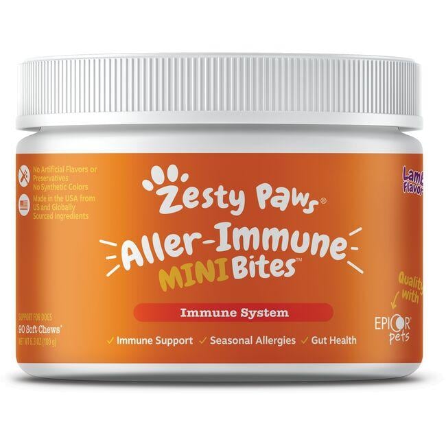 Zesty Paws Aller-Immune Mini-Bites - Lamb Supplement | 90 Chews
