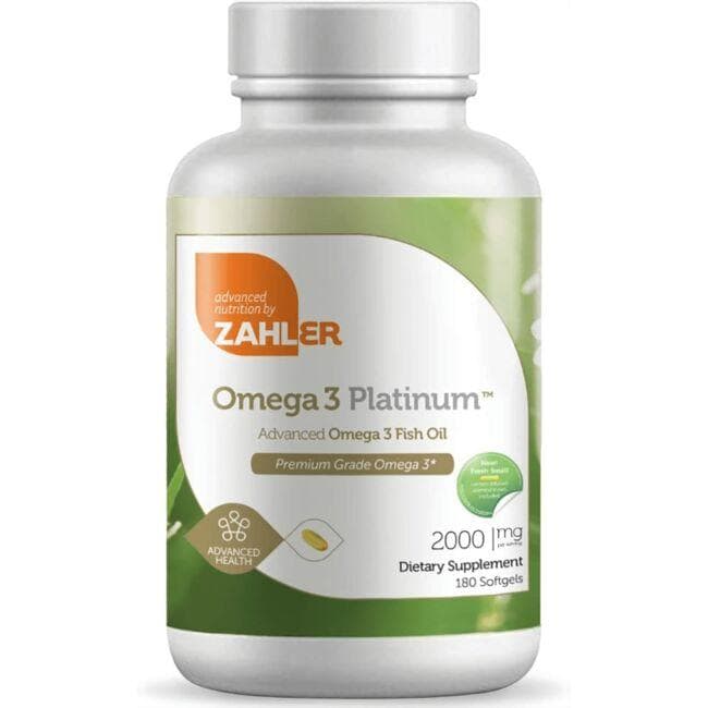 Advanced Nutrition By Zahler Omega 3 Platinum Supplement Vitamin | 2000 mg | 180 Soft Gels